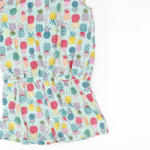 Nutmeg Girls Blue   Playsuit One-Piece Size 10-11 Years  - Pineapple print