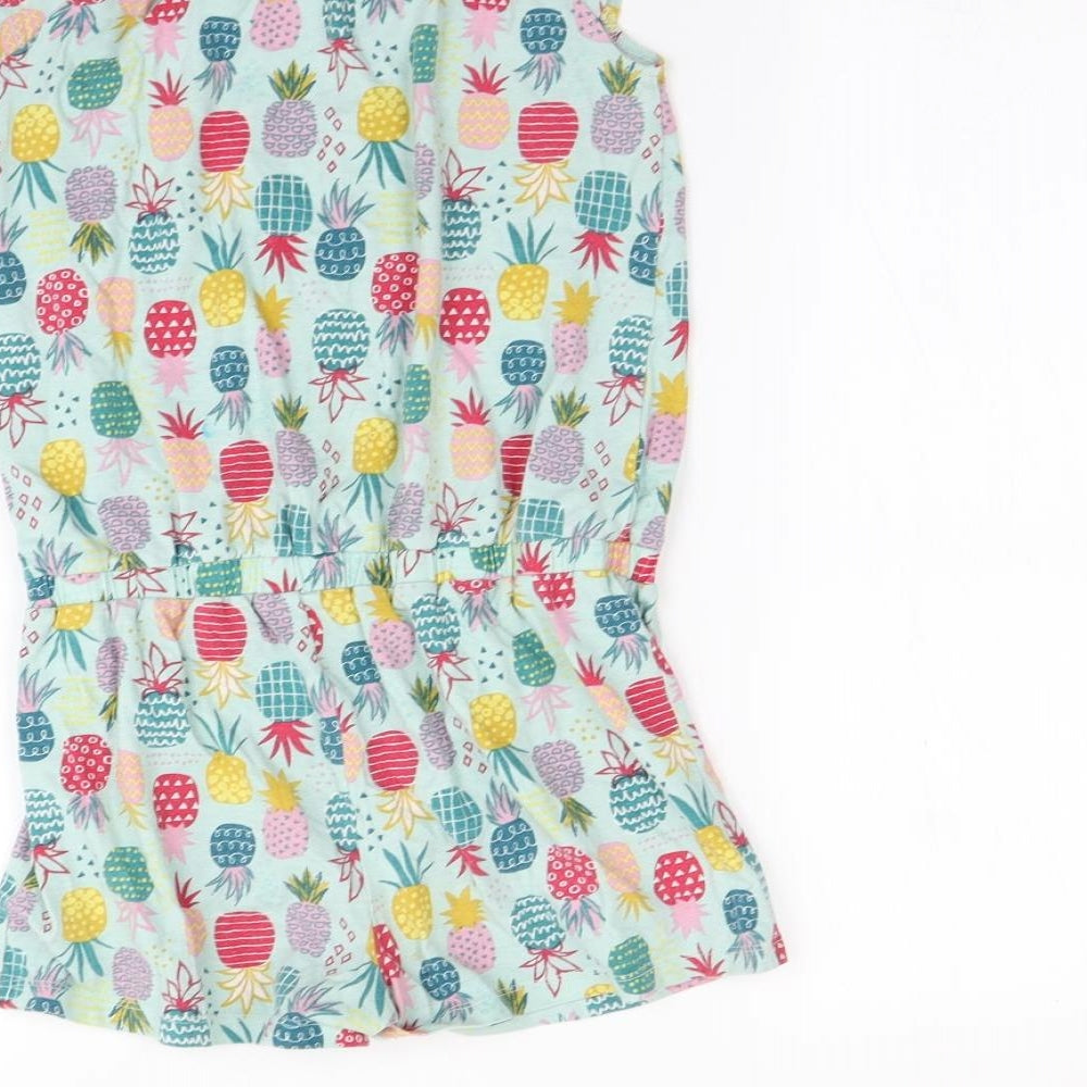 Nutmeg Girls Blue   Playsuit One-Piece Size 10-11 Years  - Pineapple print