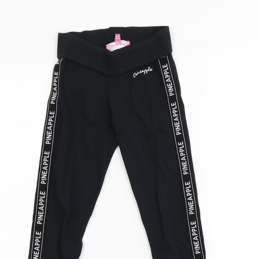 Pineapple Girls Black   Jegging Trousers Size 9 Years - Legging