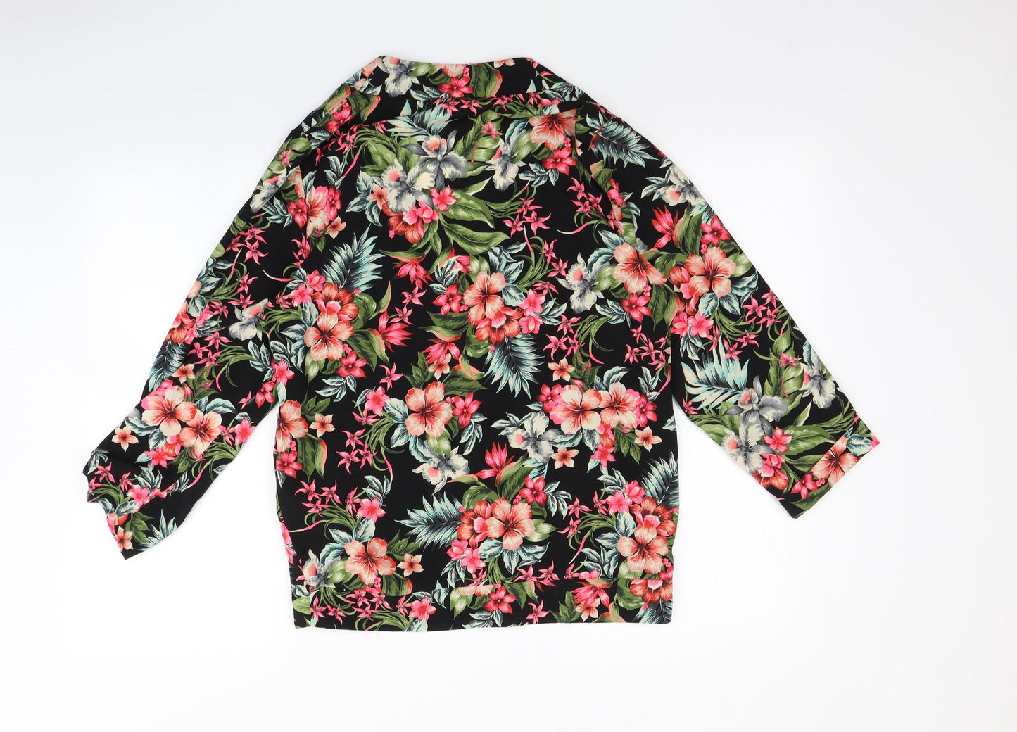 New Look Womens Multicoloured Floral  Wrap Jumper Size 14