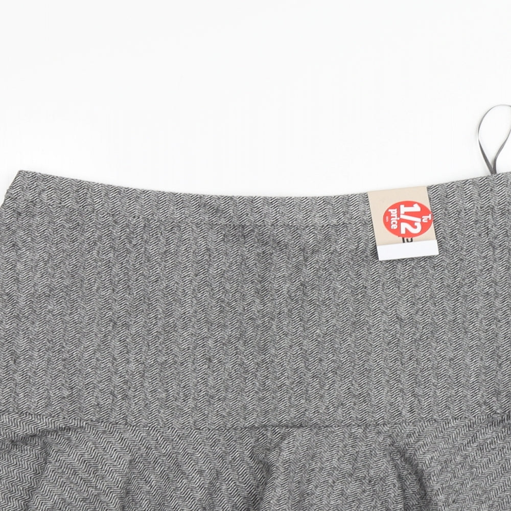 TU Womens Grey   Pleated Skirt Size 14