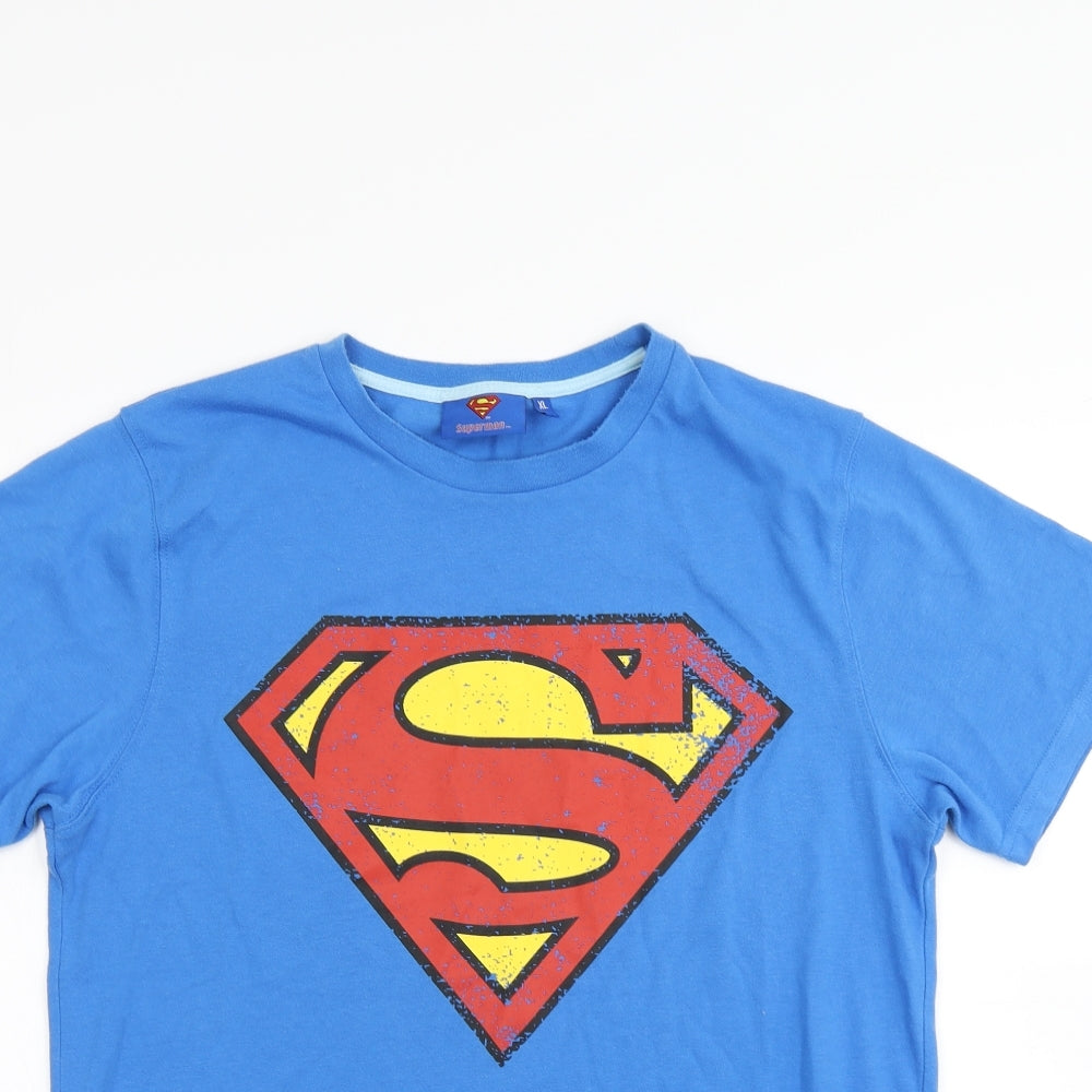 Superman Mens Blue    T-Shirt Size XL