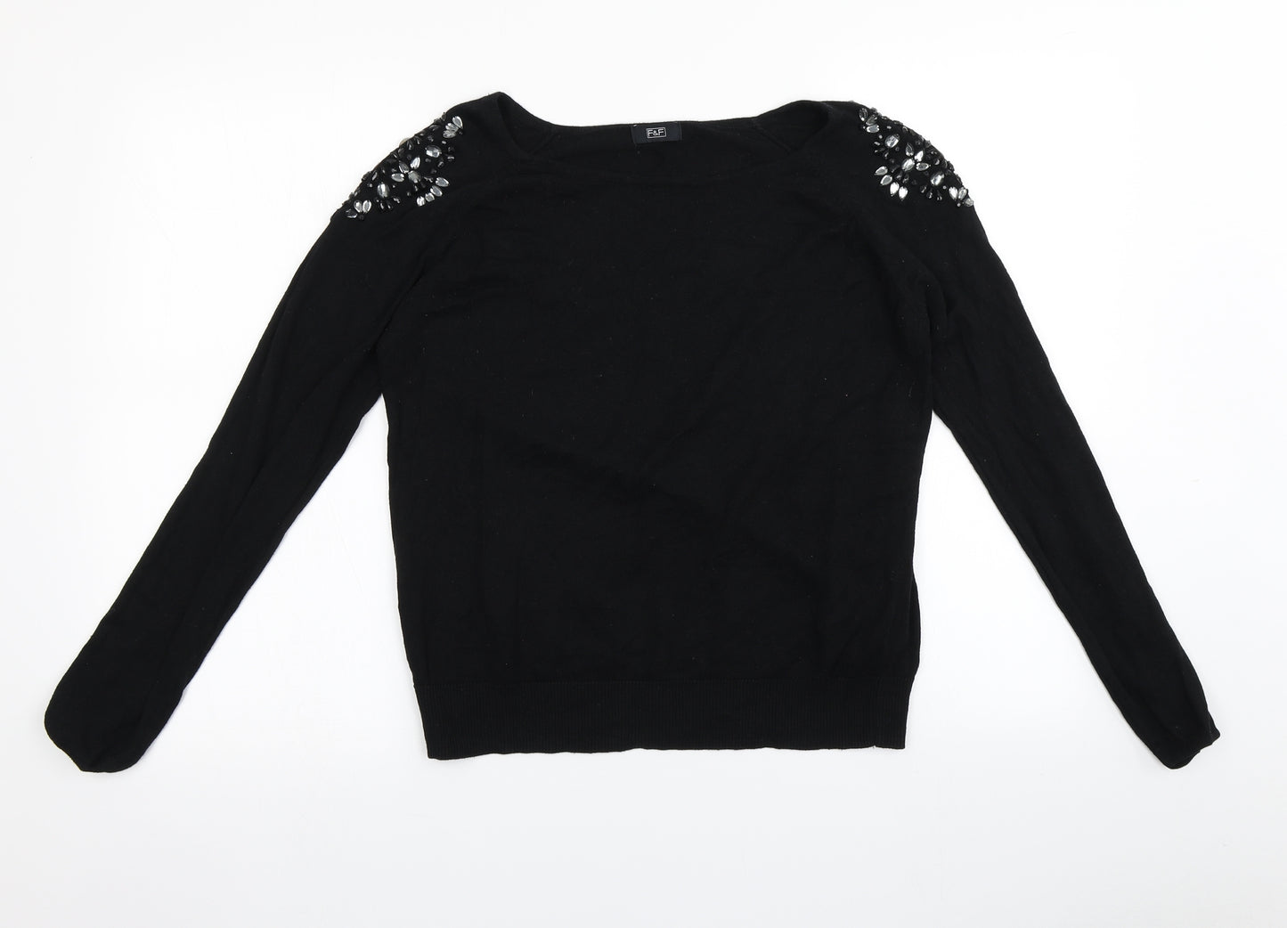 F&F Womens Black   Pullover Jumper Size 12