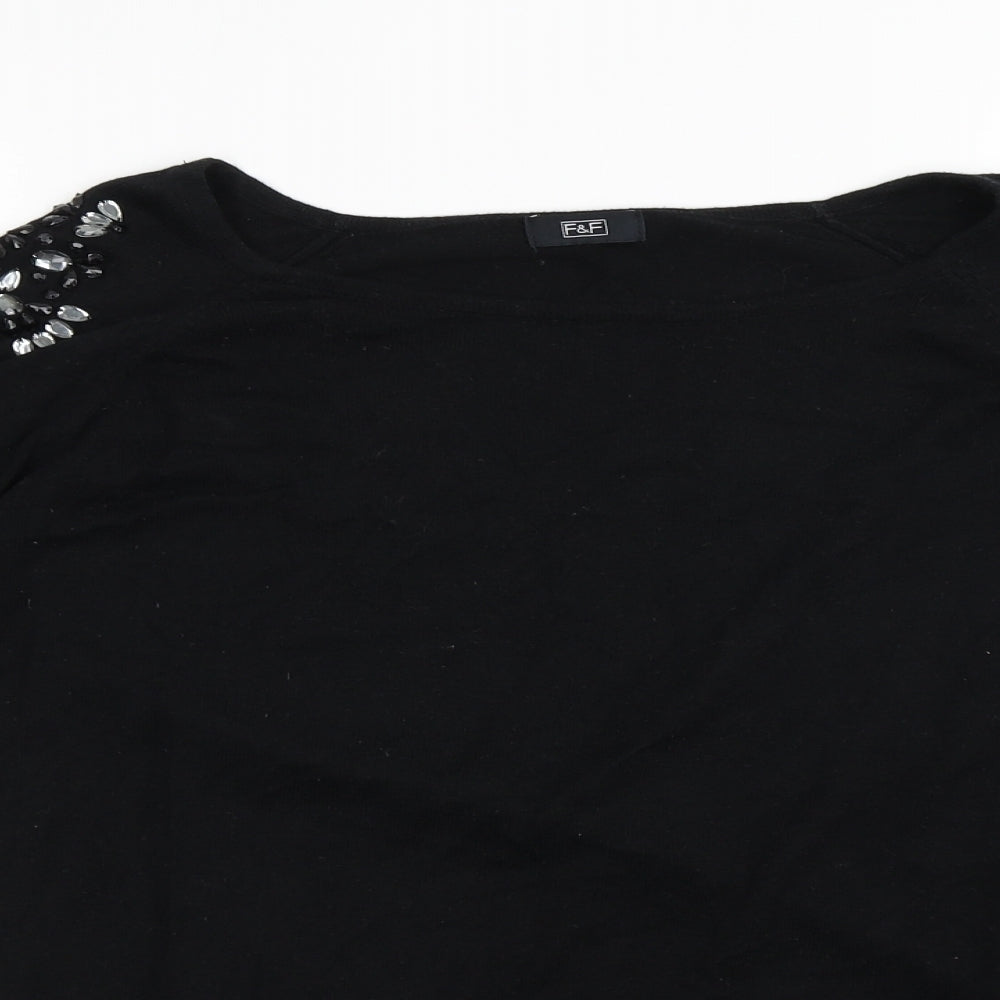F&F Womens Black   Pullover Jumper Size 12