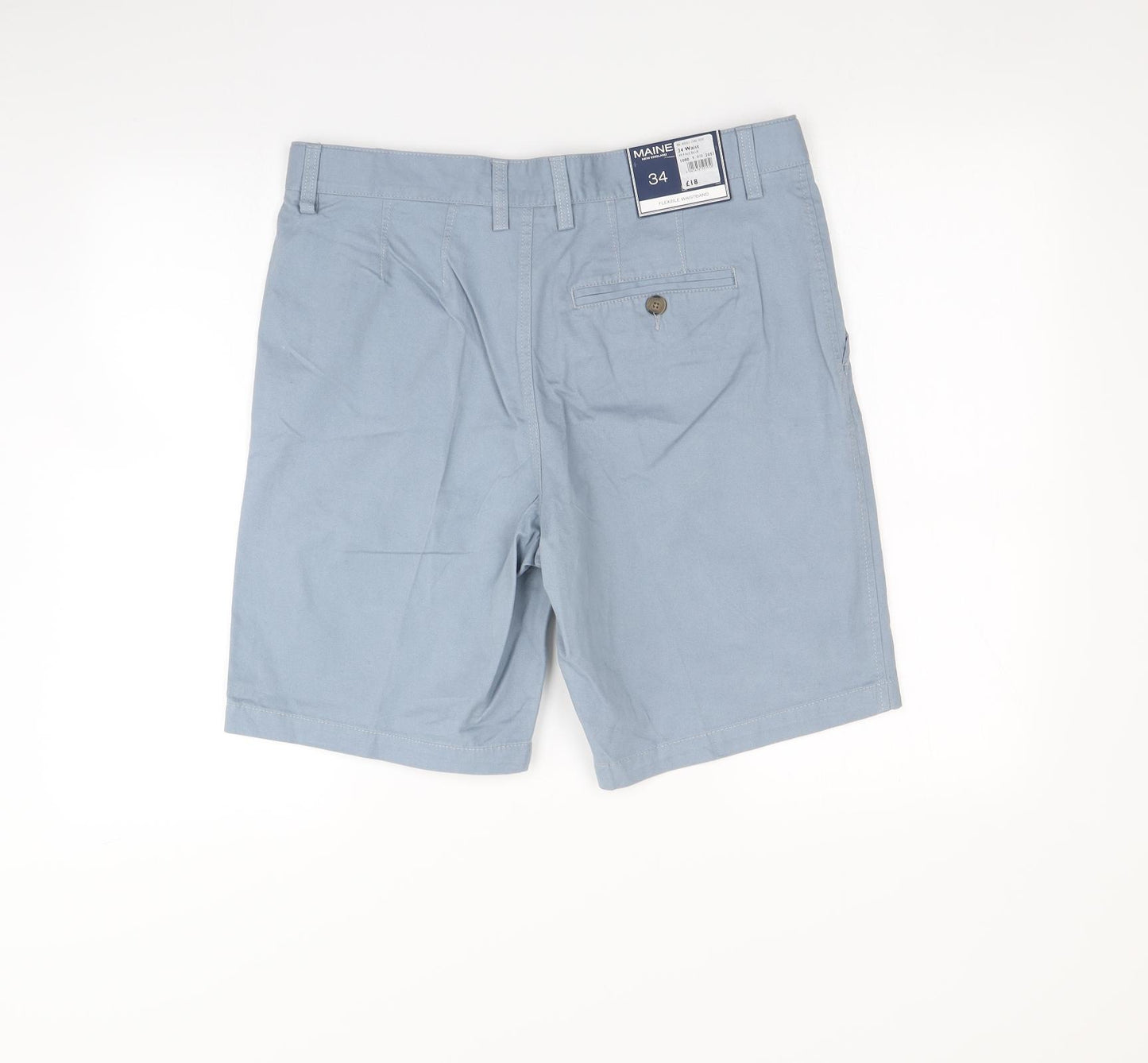 Marks and Spencer Mens Blue   Chino Shorts Size 34 in