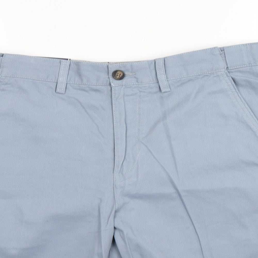 Marks and Spencer Mens Blue   Chino Shorts Size 34 in