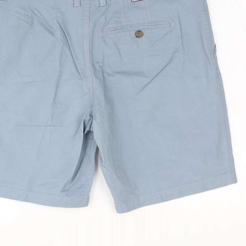 Marks and Spencer Mens Blue   Chino Shorts Size 34 in