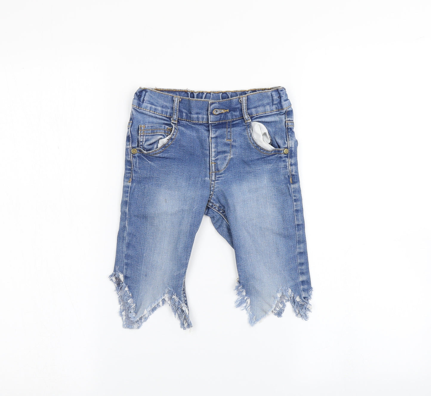 F&F Girls Blue   Cut-Off Shorts Size 4-5 Years