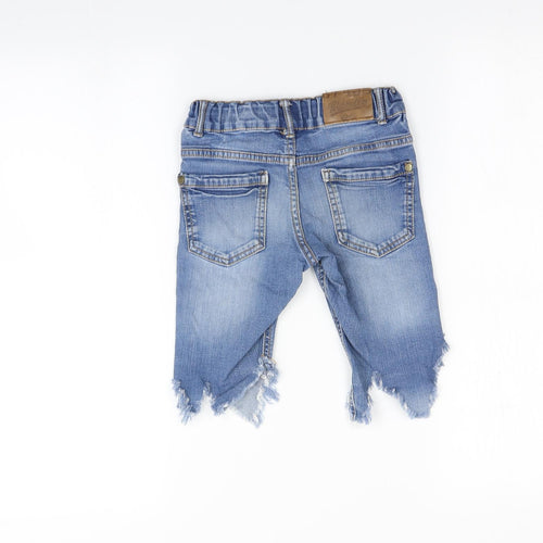 F&F Girls Blue   Cut-Off Shorts Size 4-5 Years