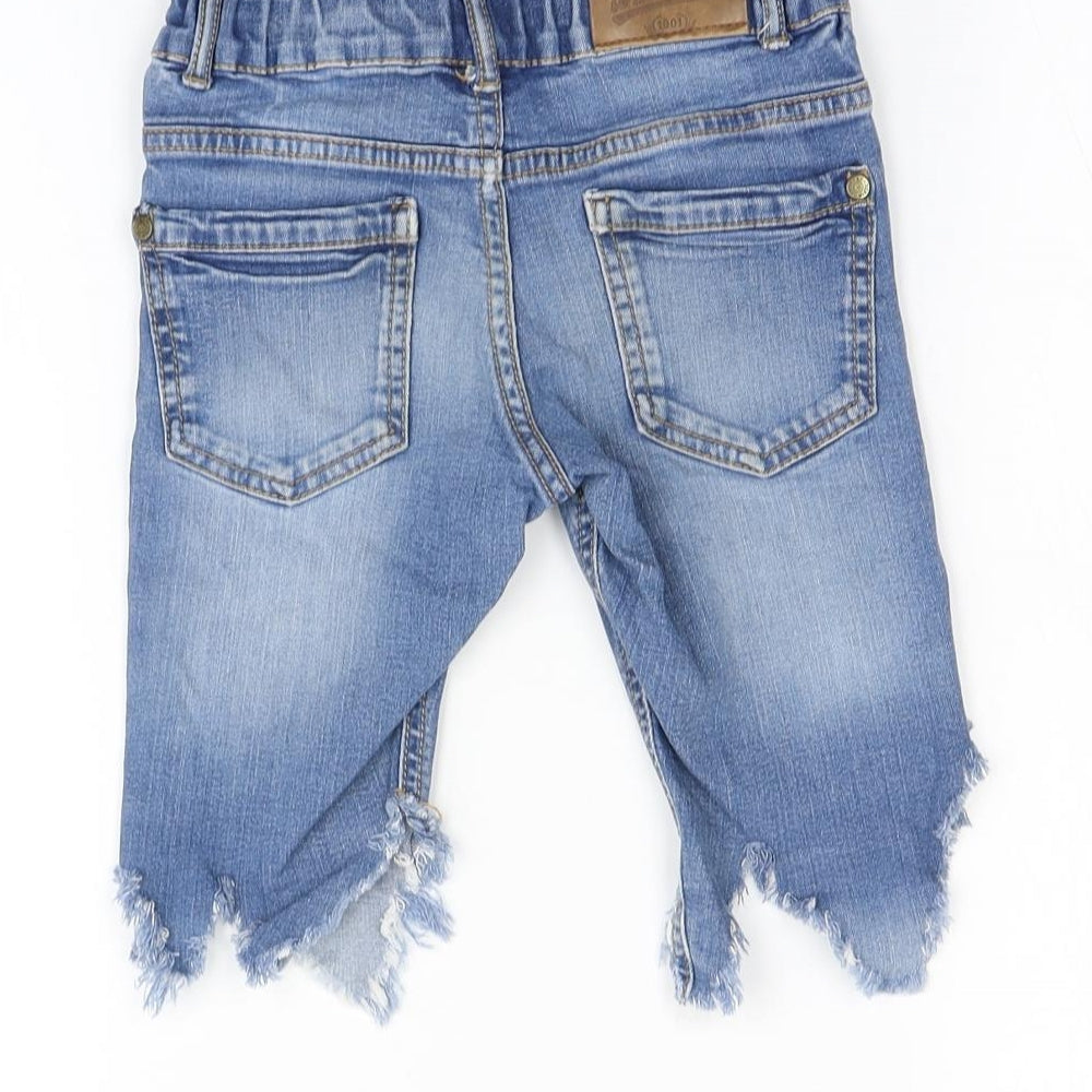 F&F Girls Blue   Cut-Off Shorts Size 4-5 Years