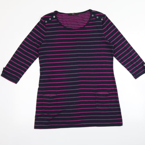 BM casual Womens Purple Striped  Pullover Jumper Size M