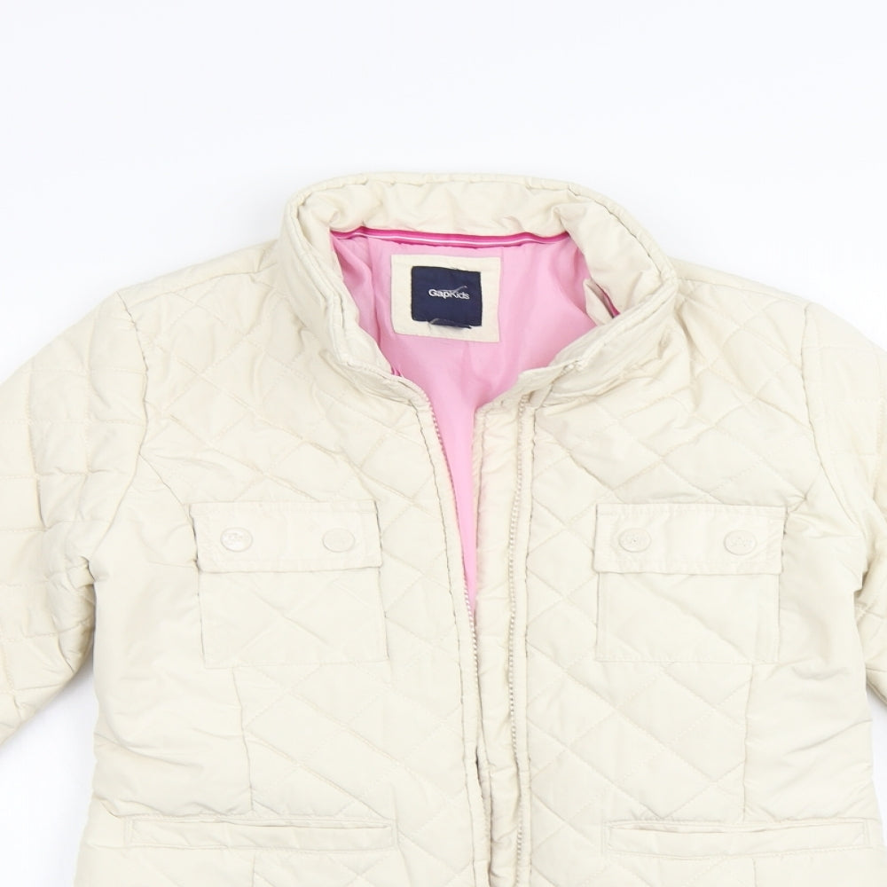 Gap Girls Ivory   Puffer Jacket Coat Size 12 Years