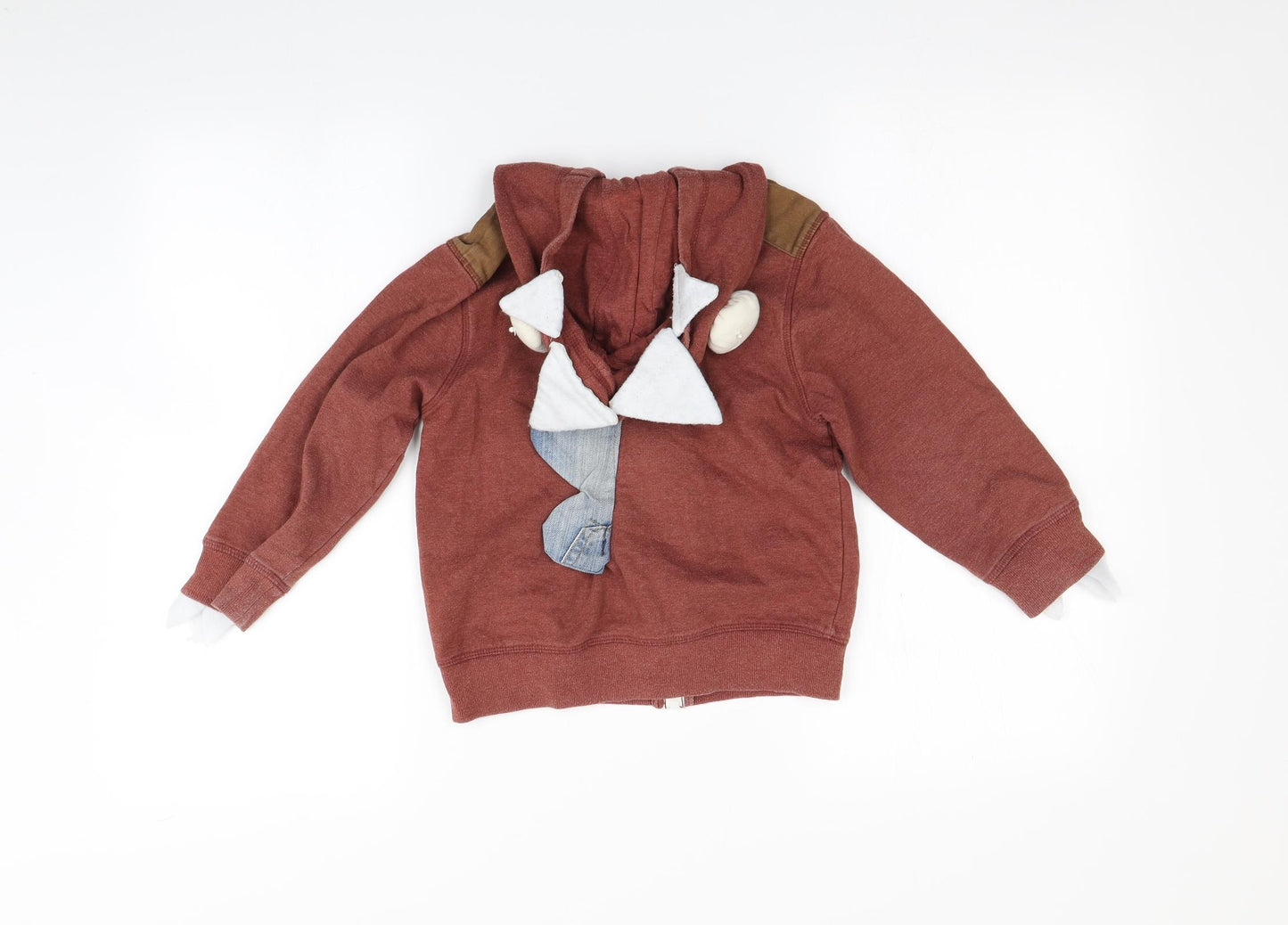 George Boys Brown   Full Zip Hoodie Size 5 Years