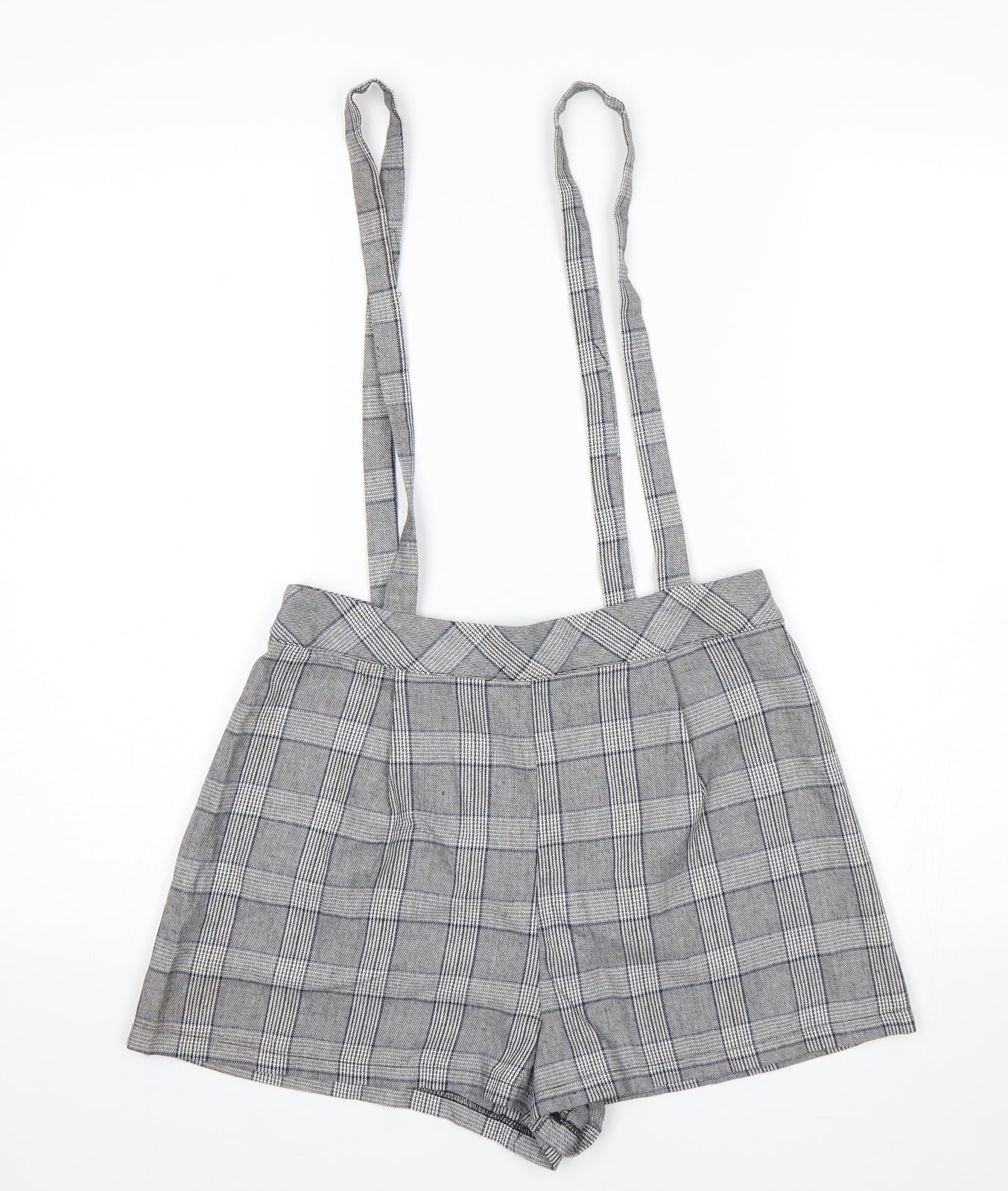 FOREVER 21 Womens Green Plaid  Dungaree Shorts Shorts Size M
