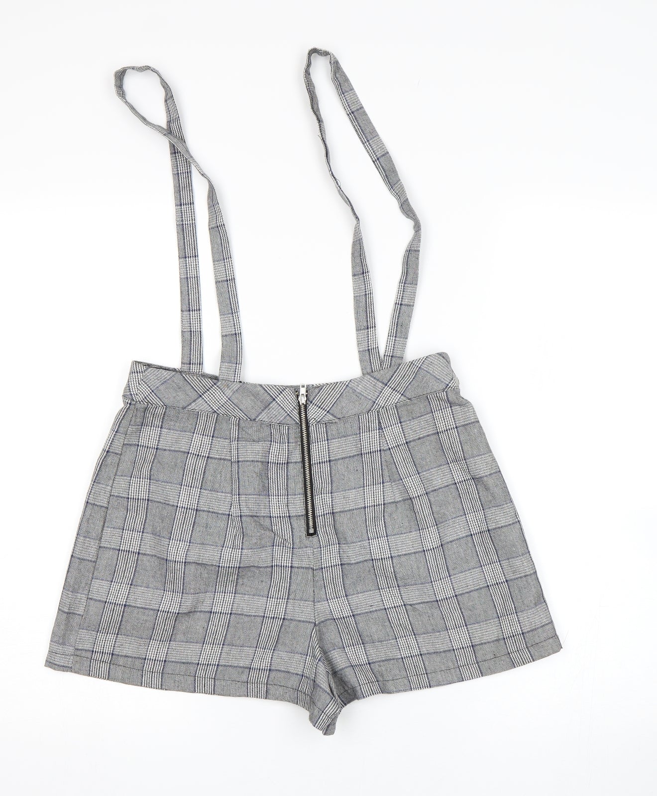 FOREVER 21 Womens Green Plaid  Dungaree Shorts Shorts Size M