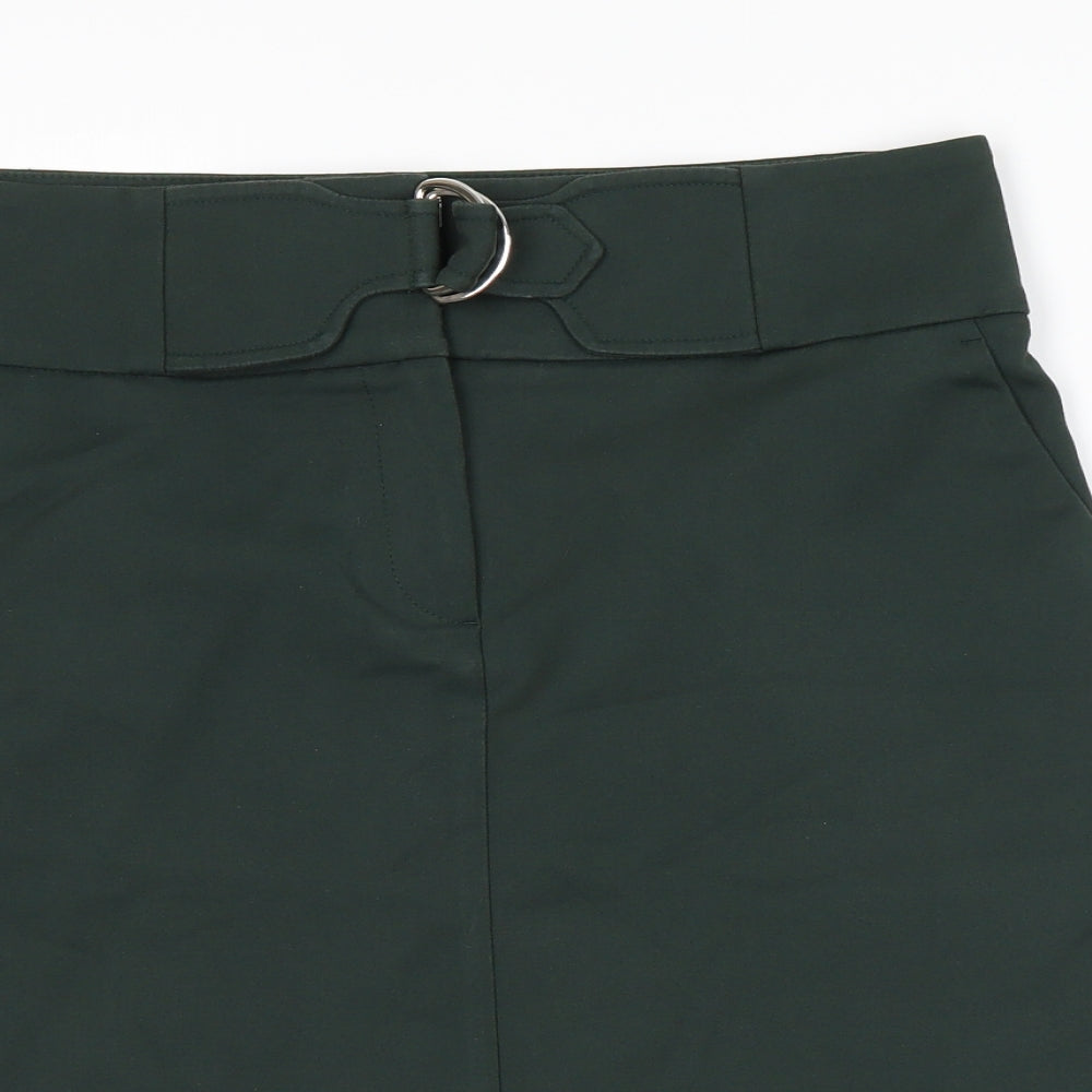 M&S Womens Green   A-Line Skirt Size 12