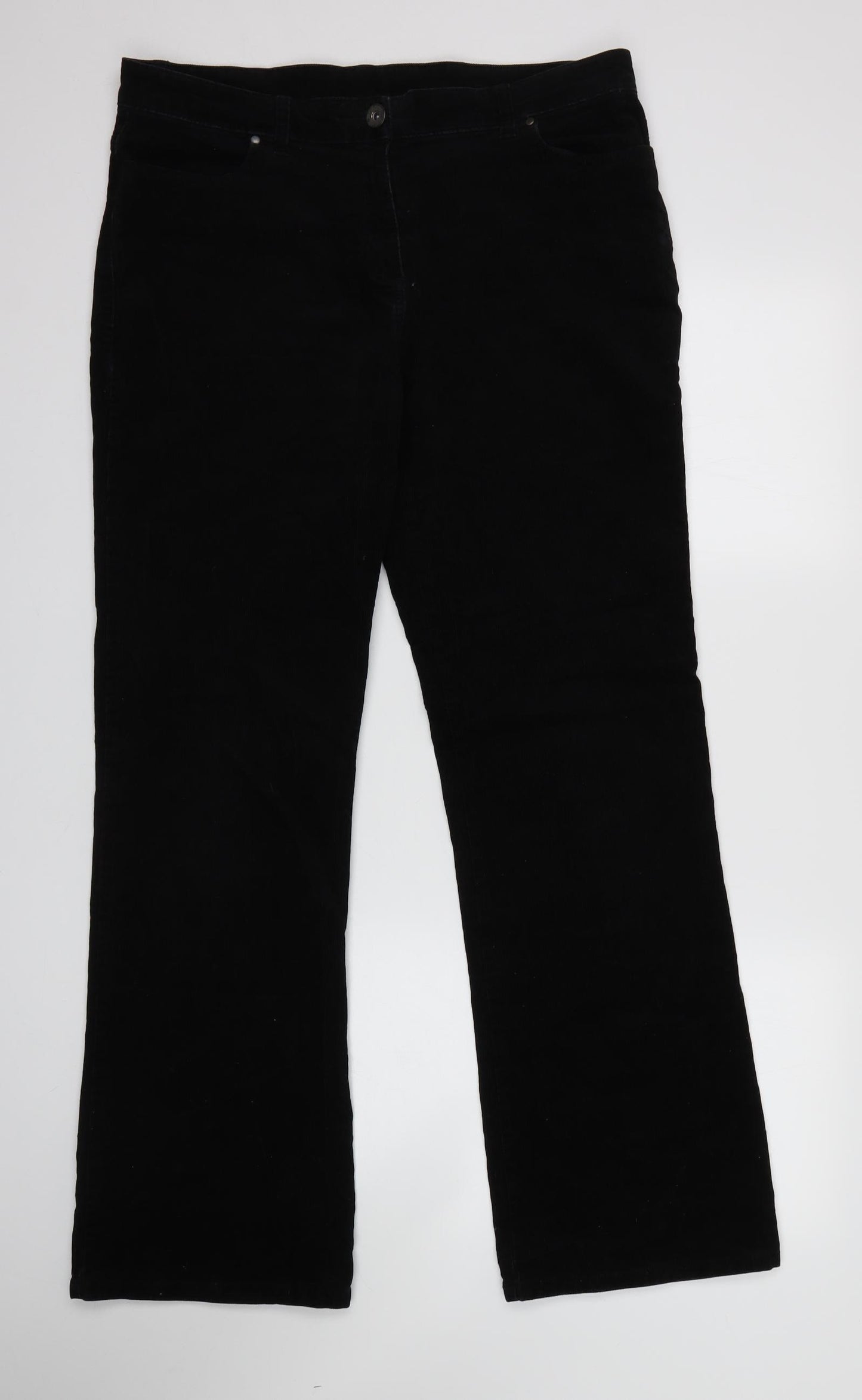 M&S Womens Black   Bootcut Jeans Size 14 L31 in