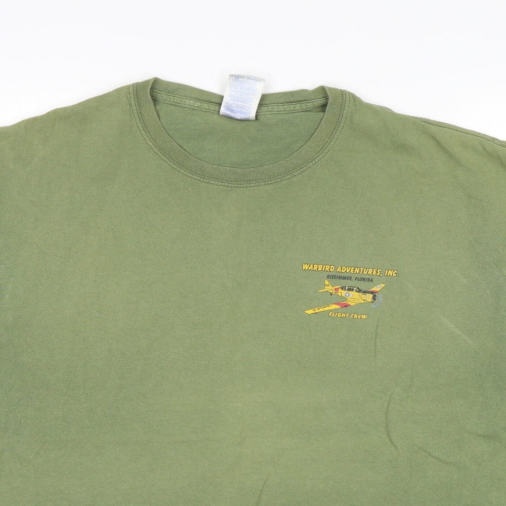 Gildan Mens Green    T-Shirt Size XL