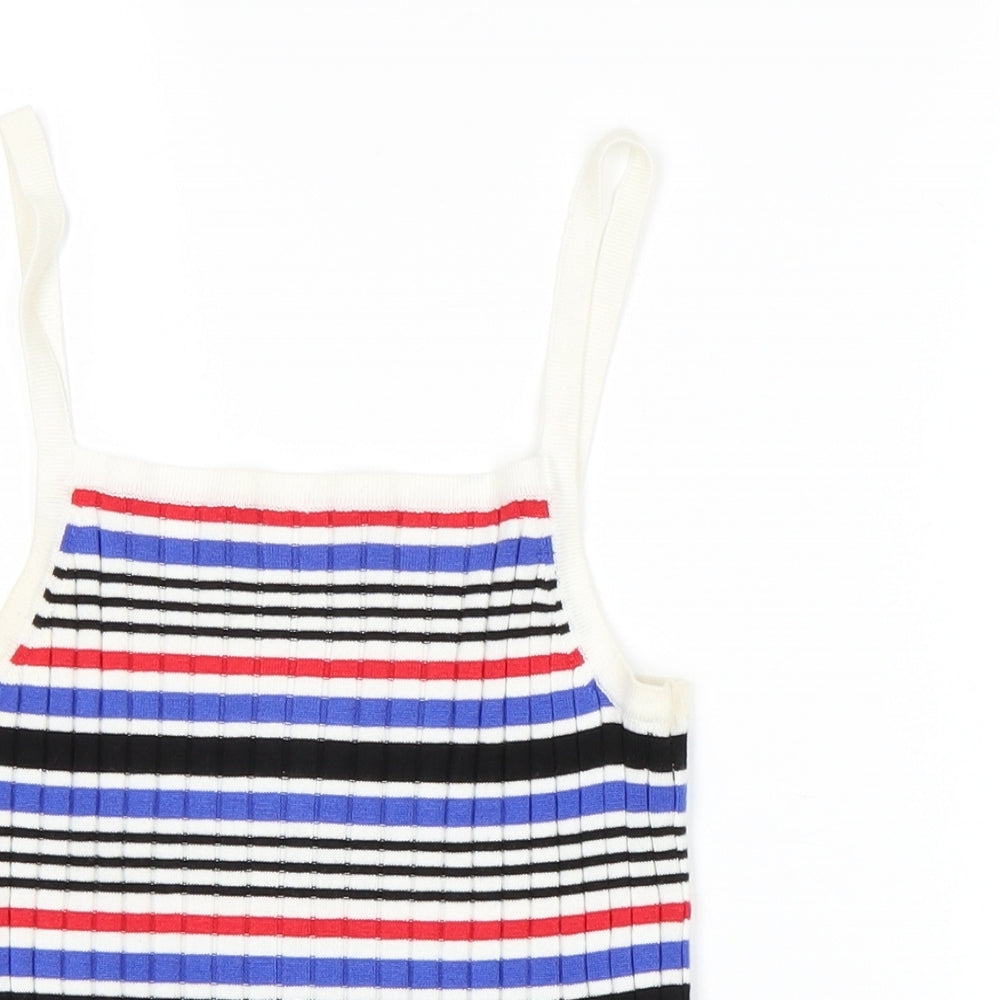 H&M Womens Multicoloured Striped  Basic Tank Size S