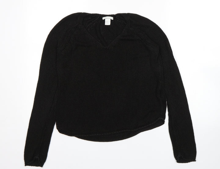 H&M Womens Black Pullover Jumper Size XS