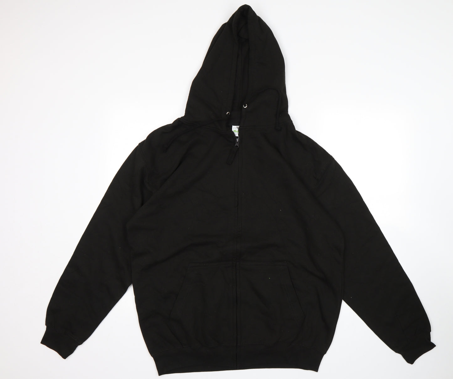 Awdis Mens Black   Full Zip Hoodie Size L