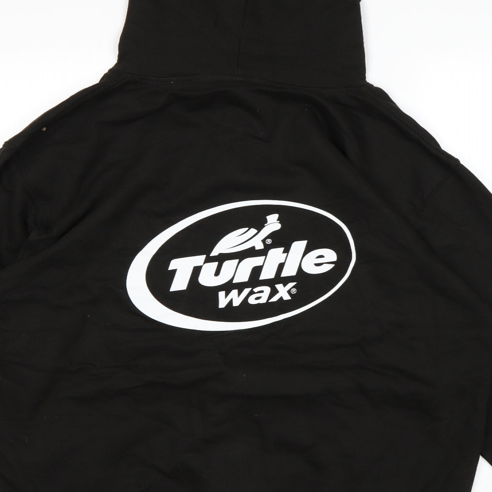 Awdis Mens Black   Full Zip Hoodie Size L