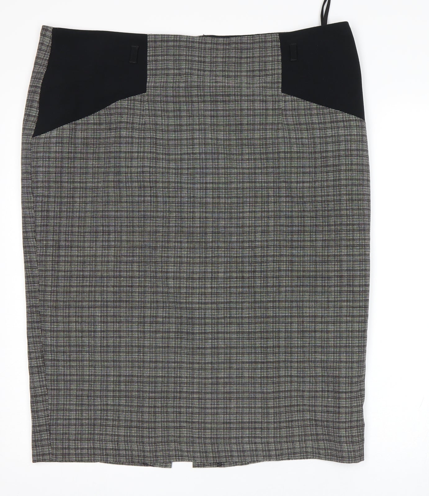 M&S Womens Multicoloured Check  A-Line Skirt Size 18