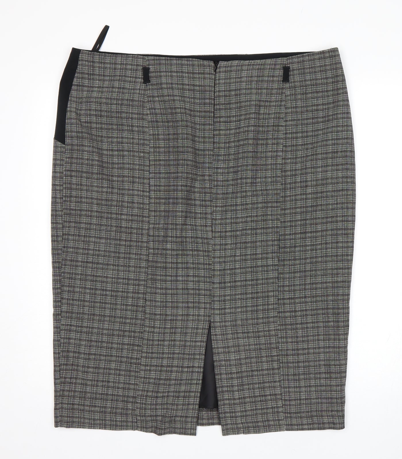 M&S Womens Multicoloured Check  A-Line Skirt Size 18