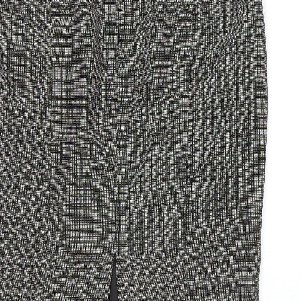 M&S Womens Multicoloured Check  A-Line Skirt Size 18