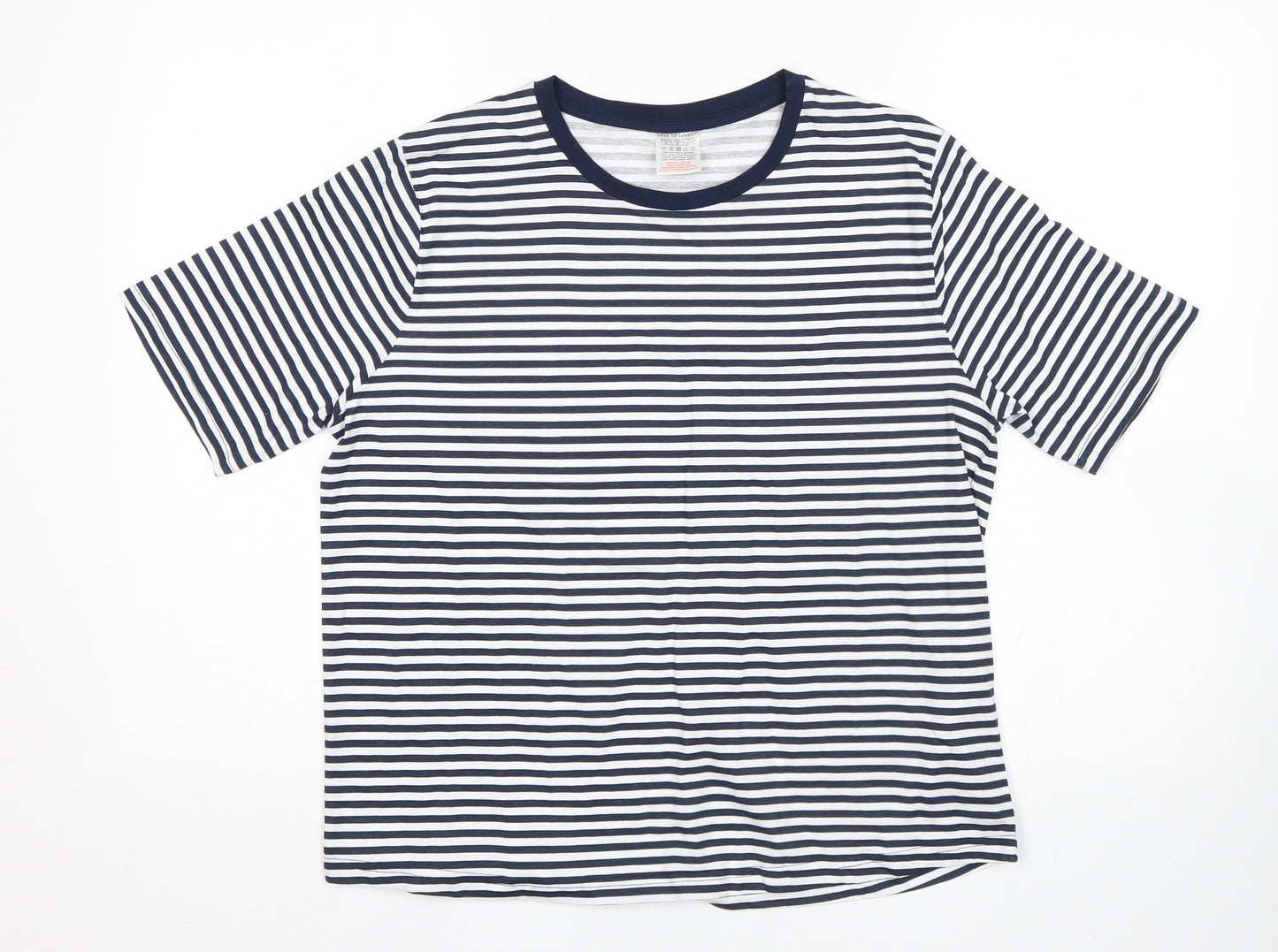 anne de lancay Womens Multicoloured Striped  Basic T-Shirt Size M