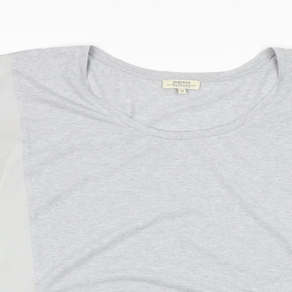 Papaya Womens Grey   Basic T-Shirt Size 18