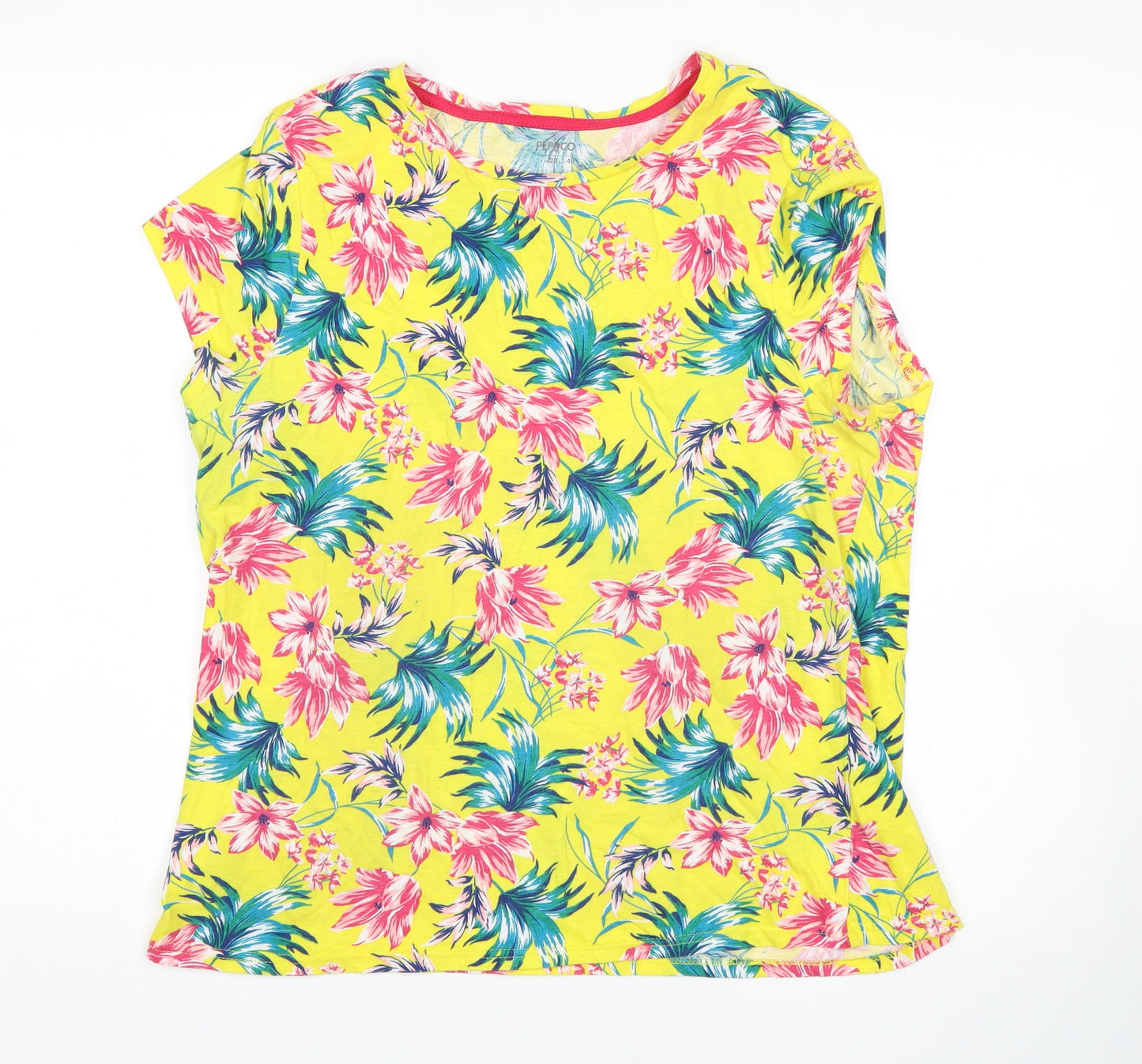 Pep&Co Womens Multicoloured Floral  Basic T-Shirt Size 20