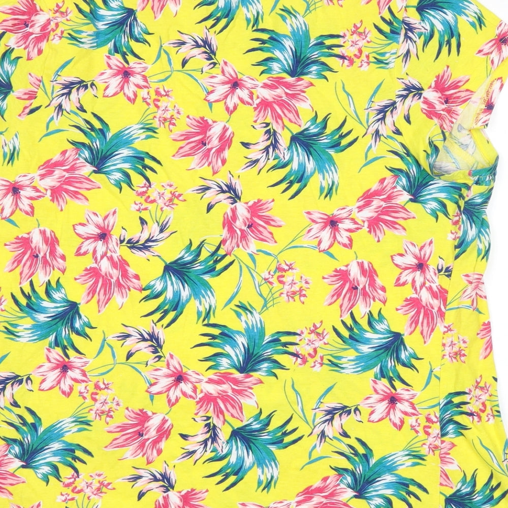 Pep&Co Womens Multicoloured Floral  Basic T-Shirt Size 20