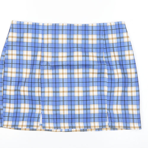 Preworn Womens Multicoloured Plaid  Mini Skirt Size L