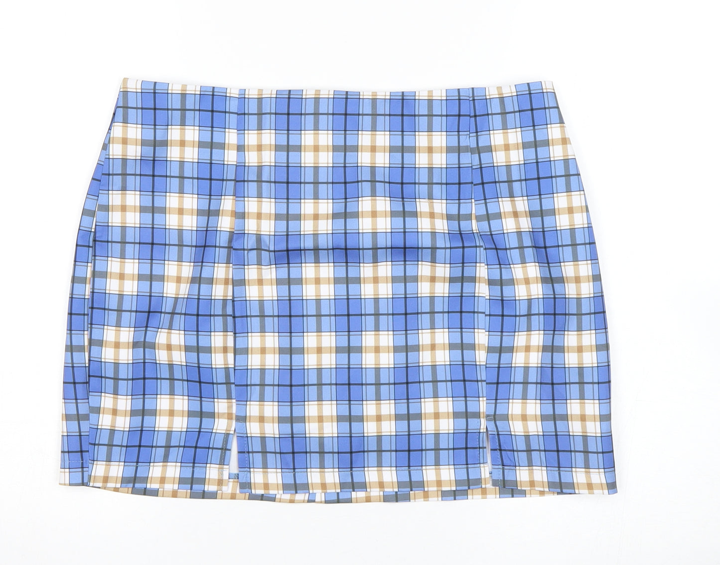 Preworn Womens Multicoloured Plaid  Mini Skirt Size L