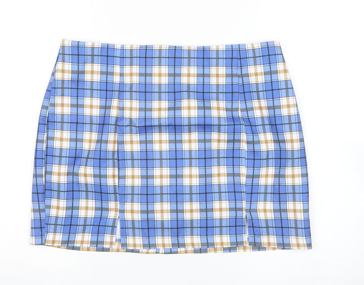 Preworn Womens Multicoloured Plaid Mini Skirt Size L