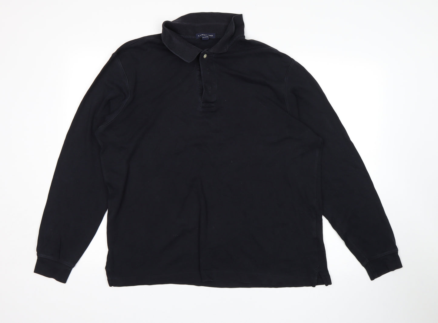 Lands End Mens Blue    Polo Size L