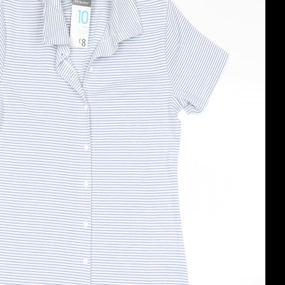 Primark Womens Multicoloured Striped  Shirt Dress  Size 10