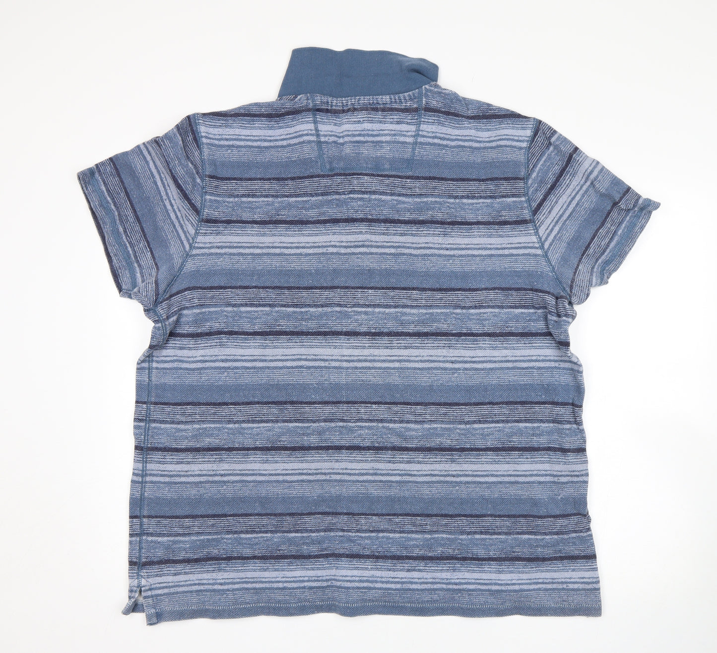 Mantaray Mens Blue Striped   Polo Size XL