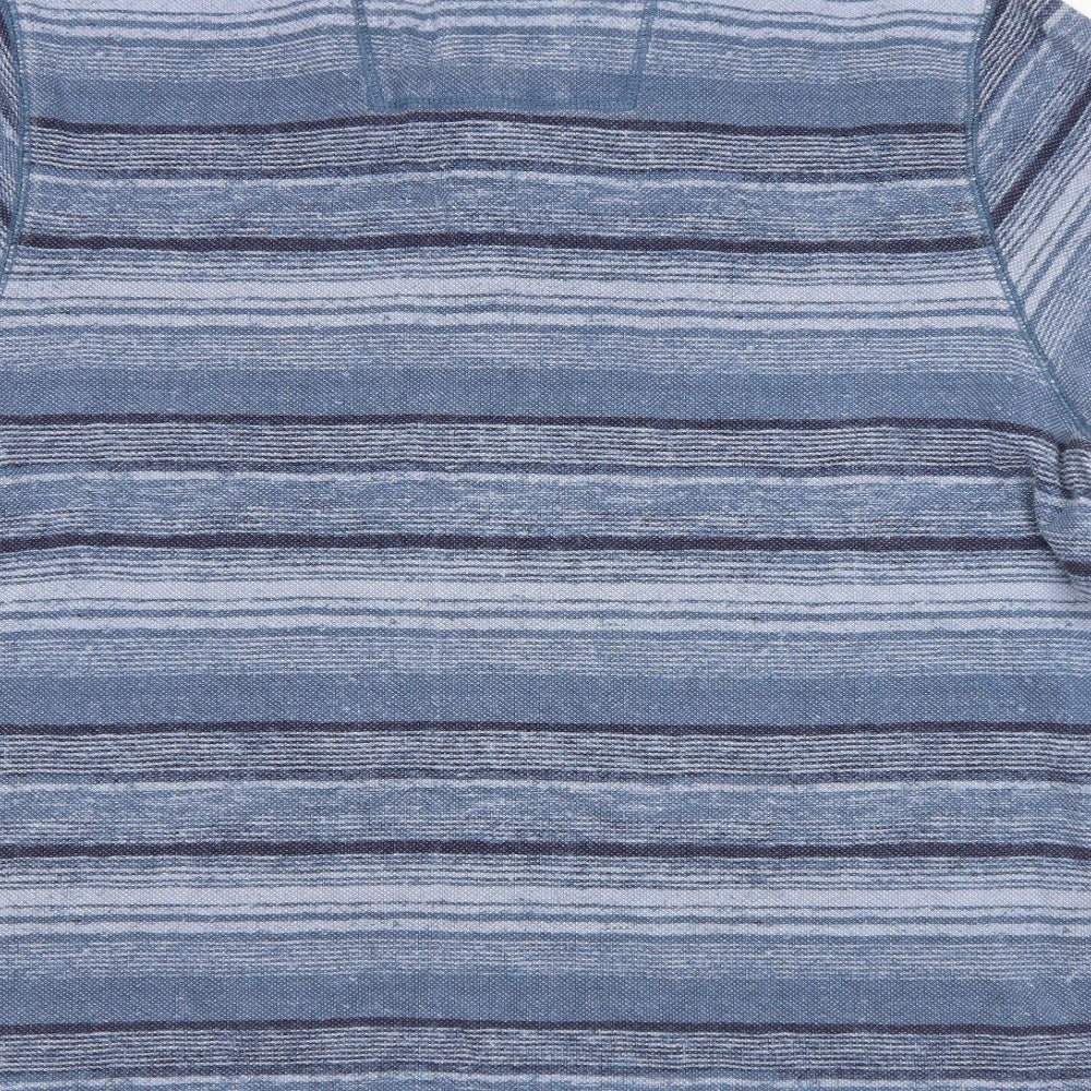 Mantaray Mens Blue Striped   Polo Size XL