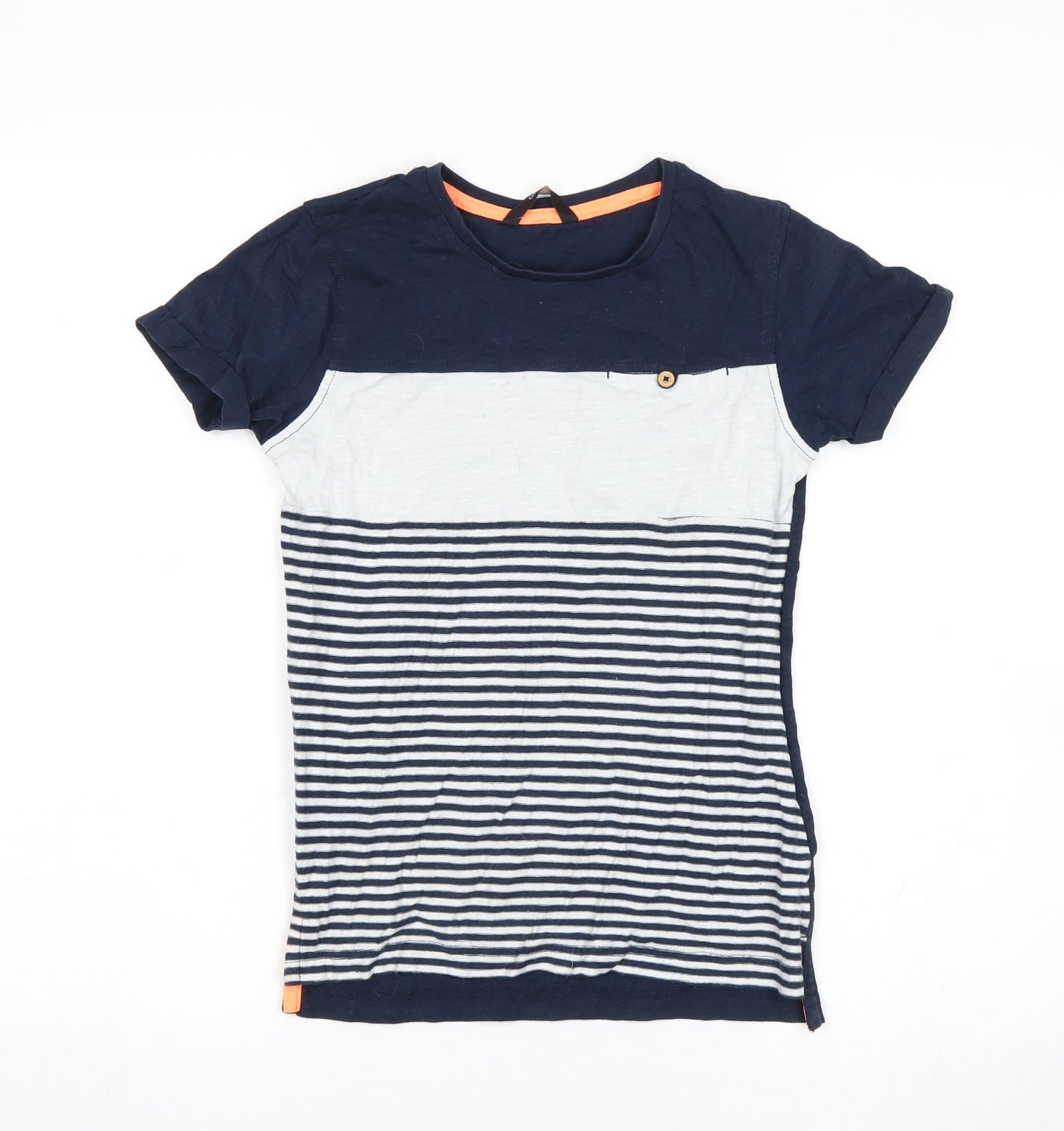 George Boys Multicoloured Striped  Basic T-Shirt Size 9-10 Years