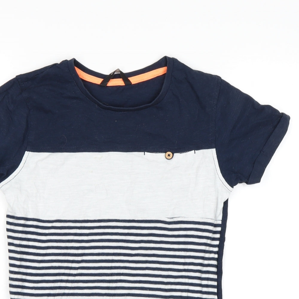 George Boys Multicoloured Striped  Basic T-Shirt Size 9-10 Years
