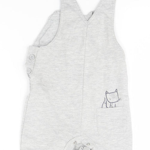 George Baby Grey   Babygrow One-Piece Size 3-6 Months  - Explore the Woods
