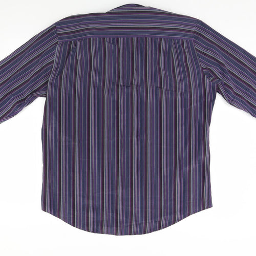 NEXT Mens Blue Striped   Button-Up Size L