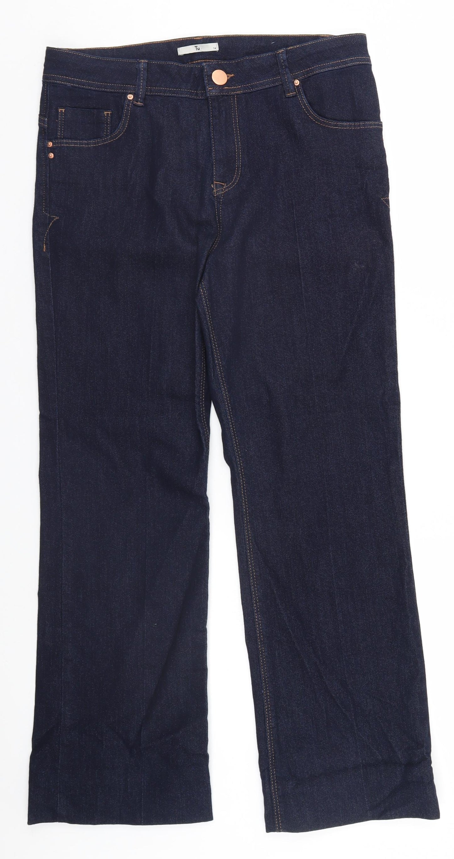 TU Womens Blue   Straight Jeans Size 14 L27 in