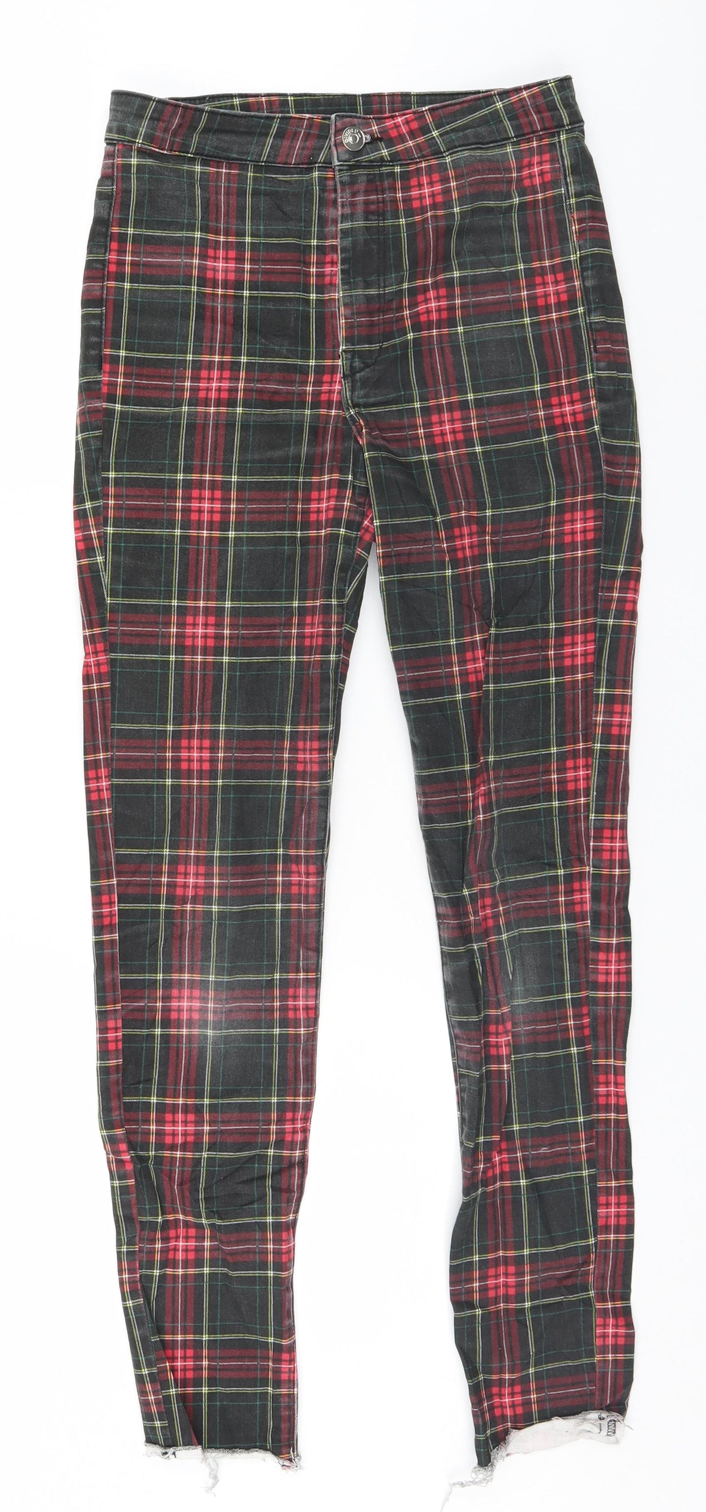 Divided Womens Brown Plaid  Skinny Jeans Size 8 L27 in