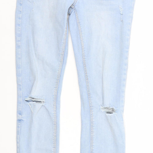 Denim & Co. Womens Blue   Skinny Jeans Size 8 L28 in