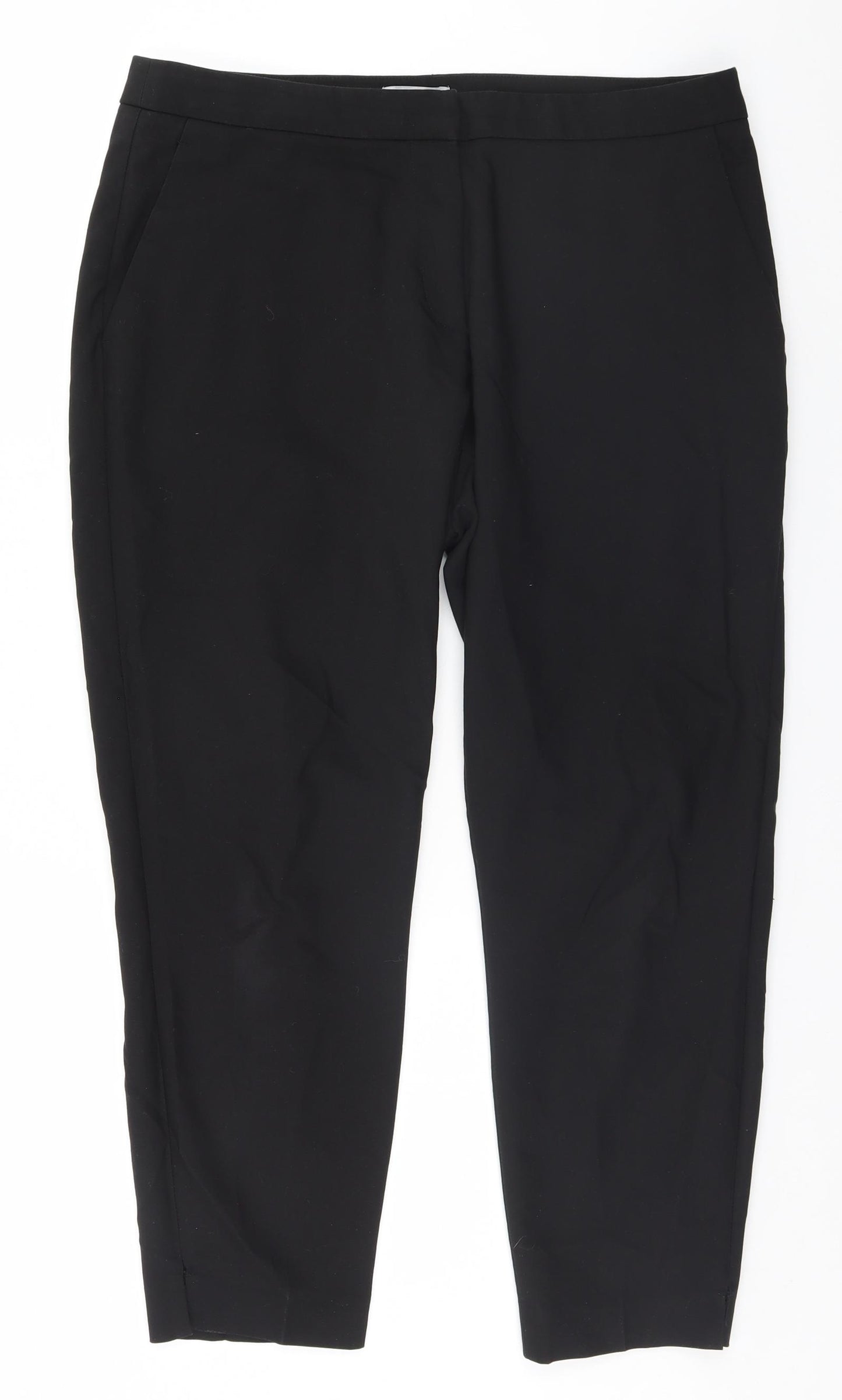 H&M Womens Black   Trousers  Size 12 L24 in