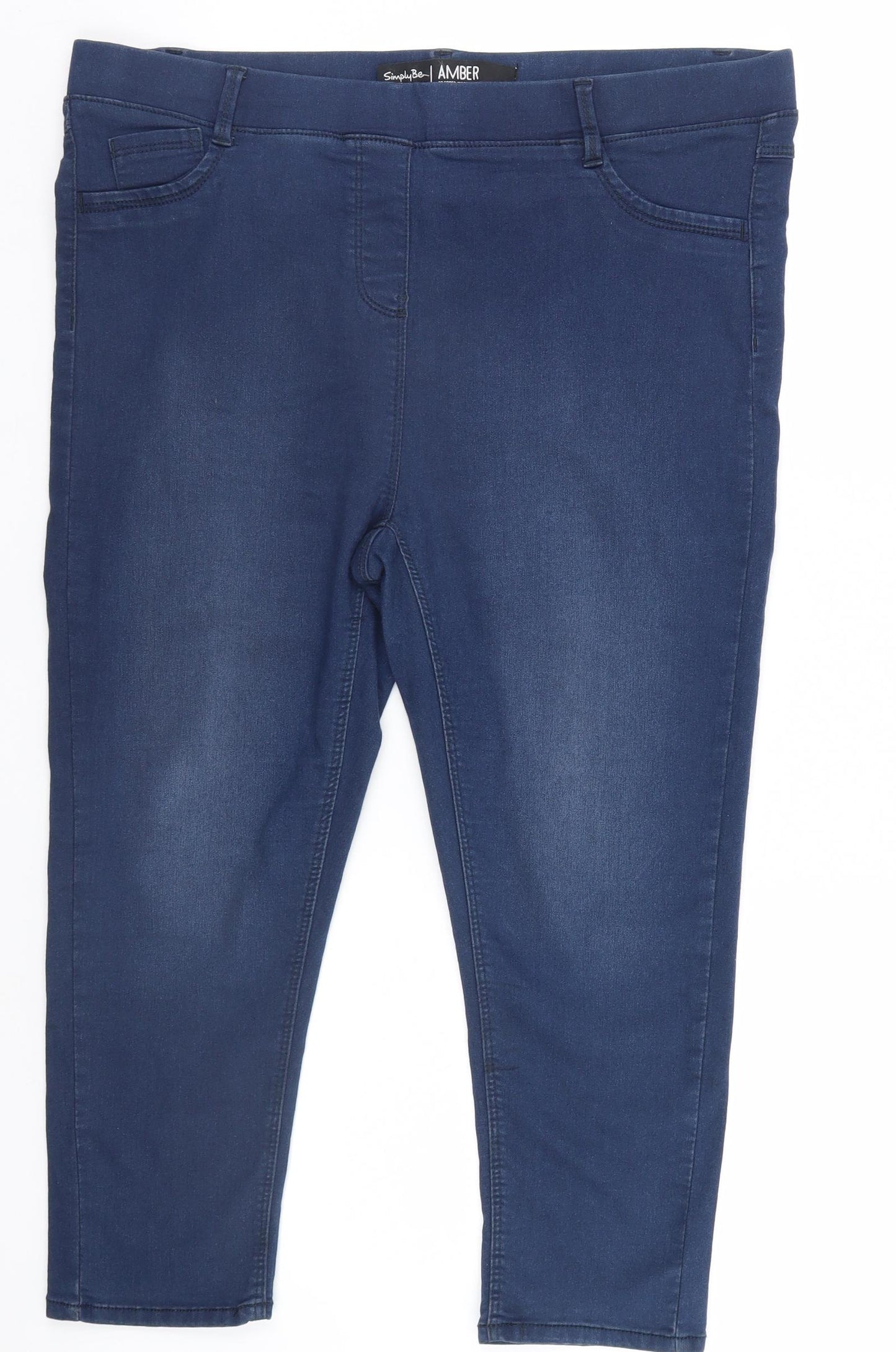 Simple Womens Blue   Straight Jeans Size 18 L20 in