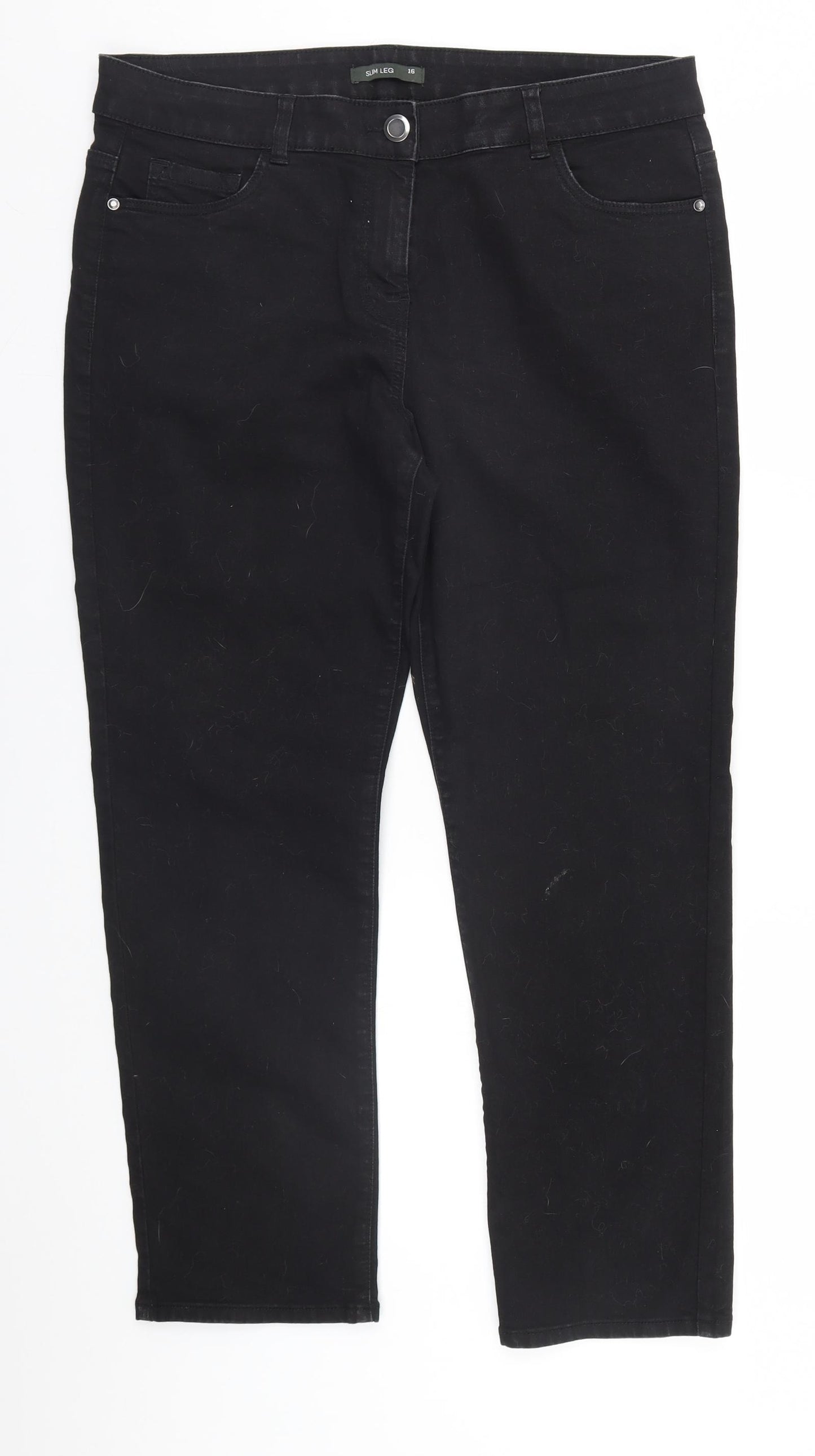 Bonmarché Womens Black   Straight Jeans Size 16 L26 in